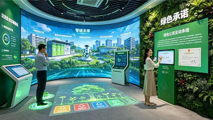 垃圾分类互动展馆-绿色未来·零碳愿景