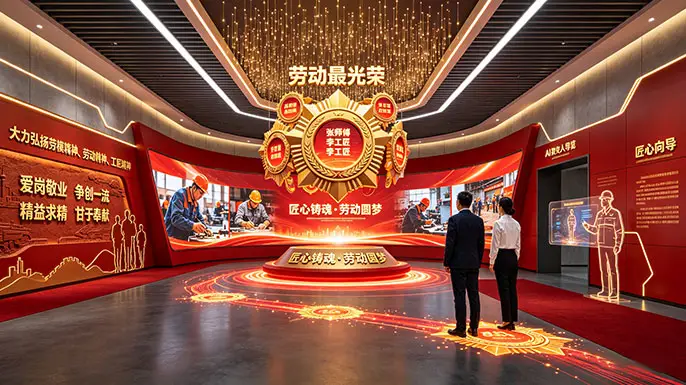 劳模工匠馆-序厅·致敬劳动者