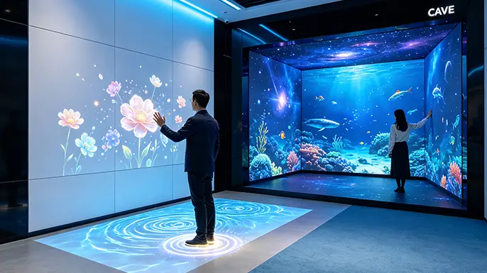 海沃科多媒体展厅-互动投影与沉浸空间展区