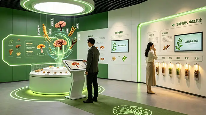 中医药文化展厅-本草精华·药香千年