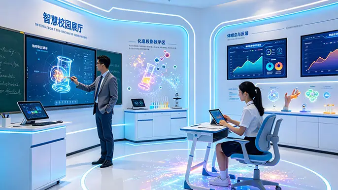 大学智慧校园展厅-智慧课堂·沉浸学