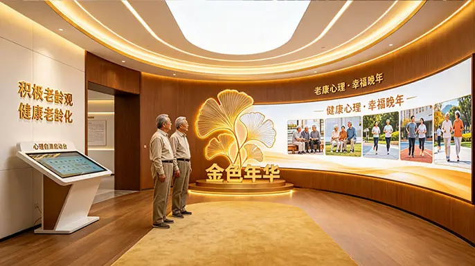 老干部心理健康关爱中心展厅-展厅全景